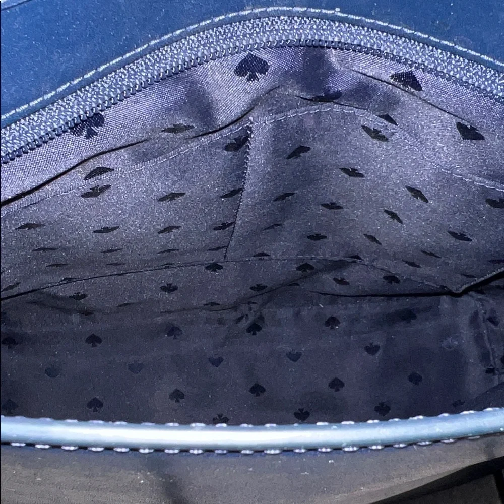 * Kate Spade New York Jana tote bag in navy smooth leather with a tassel detail